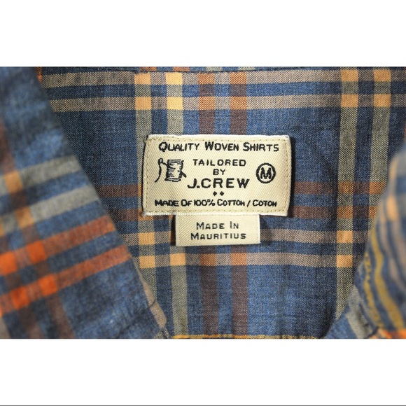 J. Crew M Blue Orange Striped Long Sleeve Shirt - Picture 5 of 5